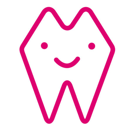 Übergangssmiley bis Bild_lachender zahn icon pink